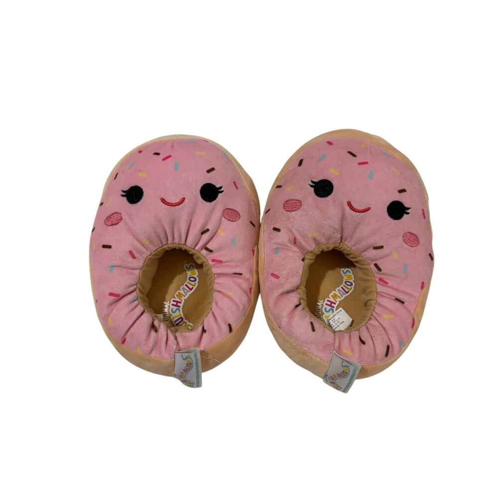 Squishmallows pink sprinkle dognut slippers nwot 2/3 size